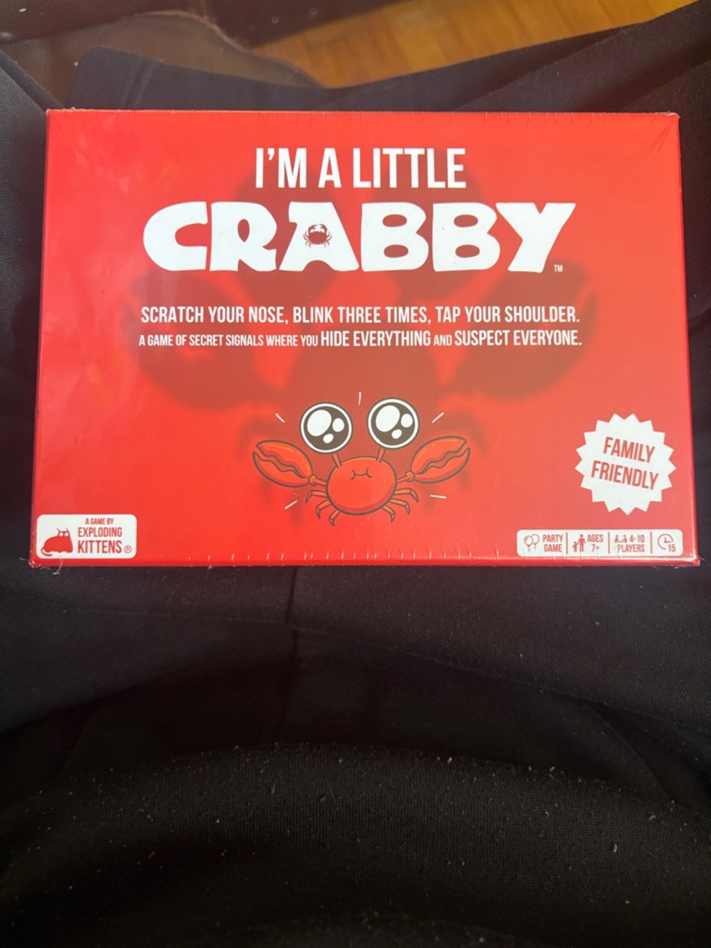 Exploding Kittens I'm A Little Crabby Card Game - Red